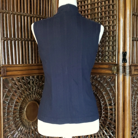 ANN TAYLOR Sleeveless Mock-Turtle Sweater Knit Top - Medium - GUC - Picture 6 of 10